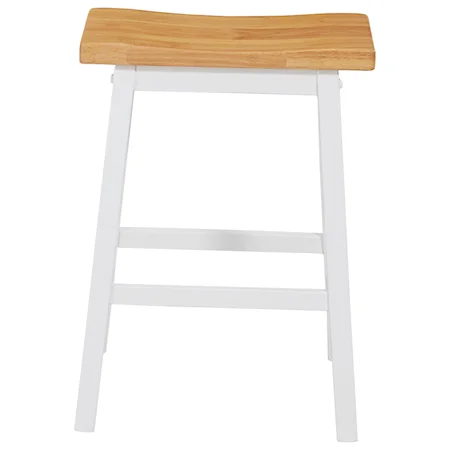 Casual Counter Height Stool with Two Tone Finish